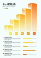 infographic mall för presentationer och funktioner data visualisering inkluderar en bearbeta Diagram med diagram, steg, alternativ. de begrepp för marknadsföring genom illustrationer för kör till Framgång. vektor