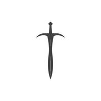 Schwert Logo Vektor eben Design