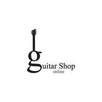 gitarr logotyp vektor