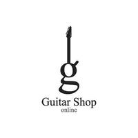 gitarr logotyp vektor