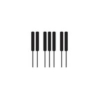 piano logotyp design mall. vektor