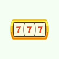 Spielautomat mit Lucky Sevens Jackpot vektor