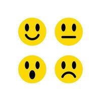 einstellen von Gelb Emoticons Vektor