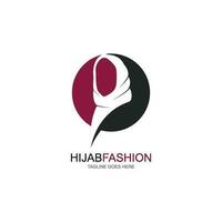 muslimah Hijab Logo Vorlage Vektor