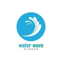 Wasserwellen-Logo-Vorlage vektor
