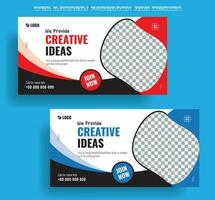 företags- kreativ idéer webb baner mall design, Facebook annonser mall, vektor