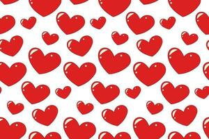 nahtlos Muster von Herzen im Karikatur Stil im modisch Schattierungen. isolieren. Valentinsgrüße Tag. Vektor. eps vektor