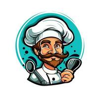 Koch mit ein Löffel und Gabel Vektor Logo