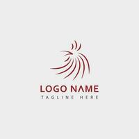 einfach Hahn Logo Linie Design Vektor. geeignet zum Rasse Geschäft usw vektor