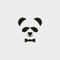 Häftigt panda logotyp design vektor enkel och modern