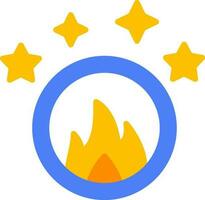 Ring des Feuer-Vektor-Icon-Designs vektor