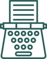 Schreibmaschinen-Vektor-Icon-Design vektor