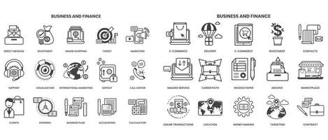 Business-Icons für Unternehmen eingestellt vektor