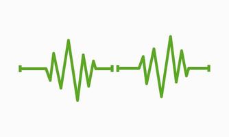 Herzschlaglinie Illustration Pulsspur EKG oder Ekg Cardio-Graph-Symbol für gesunde und medizinische Analyse-Vektor-Illustration vektor