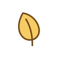 süß Herbst Blatt isoliert auf Weiß auf Weiß Hintergrund. einfach eben Symbol Logo Vektor Illustration Design.