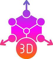 3D-Modellierungsvektor-Icon-Design vektor