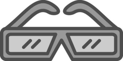 3D-Brille-Vektor-Icon-Design vektor