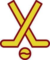 Hockeyschläger-Vektor-Icon-Design vektor