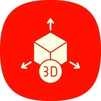 3D-Modell-Vektor-Icon-Design vektor