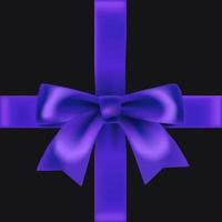 Geschenkbox mit dunkelblauer Zierschleife vektor