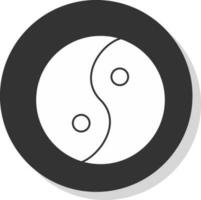Yin-Yang-Vektor-Icon-Design vektor