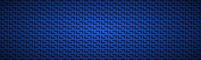 blå geometrisk perforerad sidhuvud abstrakt mörkblå metallisk rostfritt stål banner vektorillustration vektor