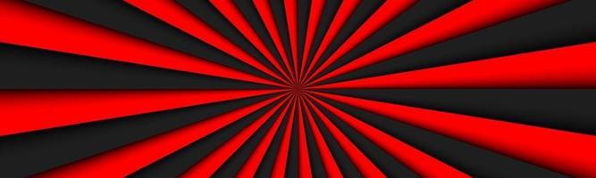 schwarze und rote abstrakte Kopfzeile schwarze und rote Linien Banner helles Muster einfache Vektorillustration vektor