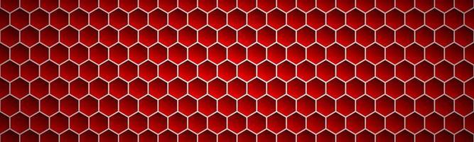 rote geometrische Polygone Header abstrakte rote metallische Sechsecke Banner einfacher Vektor-Illustrationshintergrund vektor