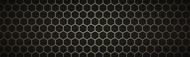 geometrische Polygone Header abstrakte schwarze und goldene metallische Banner einfache Vektorillustration vektor