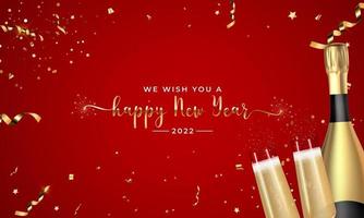 Frohes neues Jahr 2022 Grußkarte vektor