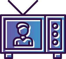 Fernseher Show Vektor Symbol Design