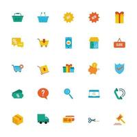 Bündel von Shopping-Set-Icons vektor