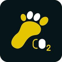 Kohlenstoff Fußabdruck Vektor Symbol Design