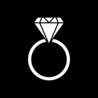 Diamantring-Vektor-Icon-Design vektor