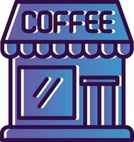 kaffe hus vektor ikon design
