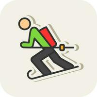 skidor vektor ikon design