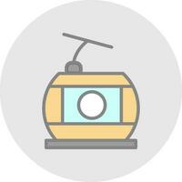 Seilbahn-Vektor-Icon-Design vektor