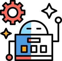 Roboter-Vektor-Icon-Design vektor