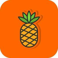 Ananas-Vektor-Icon-Design vektor