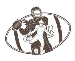 Umriss American Football-Spieler vektor