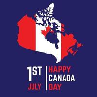 Kanada oberoende dag gratulationskort vektor