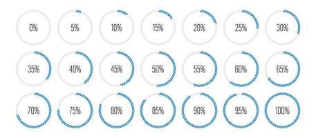 uppsättning cirkeldiagram vektor