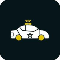 Polizeiauto-Vektor-Icon-Design vektor