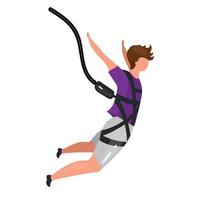 bungee jumping platt vektorillustration vektor