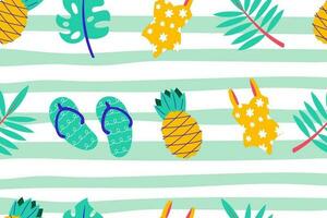 bunt Sommer- nahtlos Muster Schönheit Hintergrund Hintergrund zum Sommer Textil, einwickeln Papier oder Grafik drucken vektor