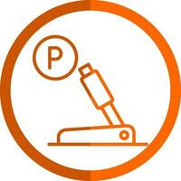 Parkplatz Bremse Vektor Symbol Design