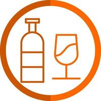 Weinflaschen-Vektor-Icon-Design vektor