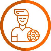 Fußballspieler-Vektor-Icon-Design vektor