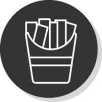 Pommes-Frites-Vektor-Icon-Design vektor