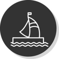 Hausboot-Vektor-Icon-Design vektor